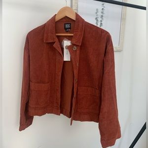BDG burnt orange corduroy shirt jacket